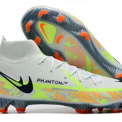 Nike Phantom GT Elite Dynamic Fit FG High-top White Green Black Men Soccer Cleats 