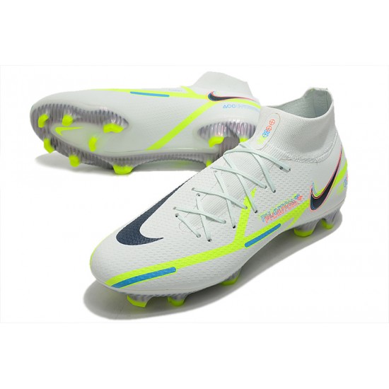 Nike Phantom GT Elite Dynamic Fit FG High-top White Green Men Soccer Cleats 