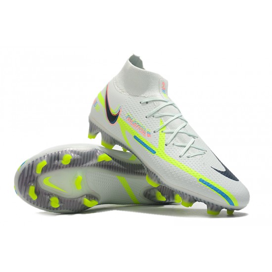 Nike Phantom GT Elite Dynamic Fit FG High-top White Green Men Soccer Cleats