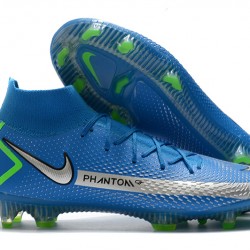 Nike Phantom GT Elite Dynamic Fit FG Navy Blue Silver Green Soccer Cleats