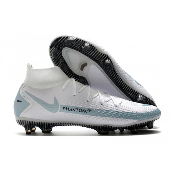 Nike Phantom GT Elite Dynamic Fit FG White Blue Black Soccer Cleats