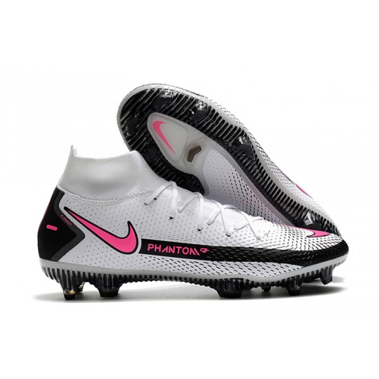 Nike Phantom GT Elite Dynamic Fit FG White Pink Black Soccer Cleats