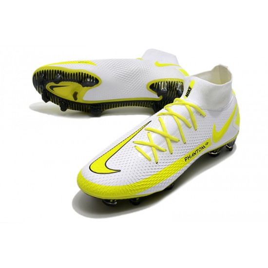 Nike Phantom GT Elite Dynamic Fit FG White Yellow Black Soccer Cleats