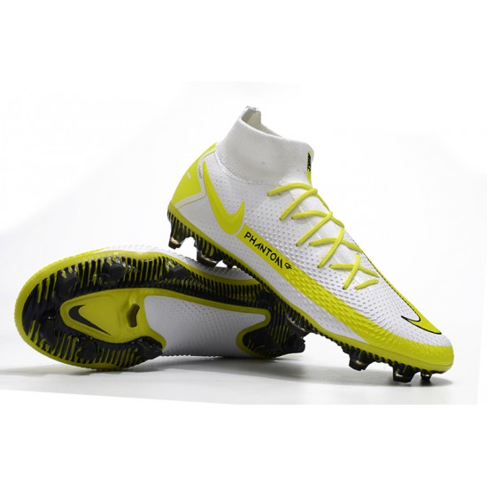 Nike Phantom GT Elite Dynamic Fit FG White Yellow Black Soccer Cleats