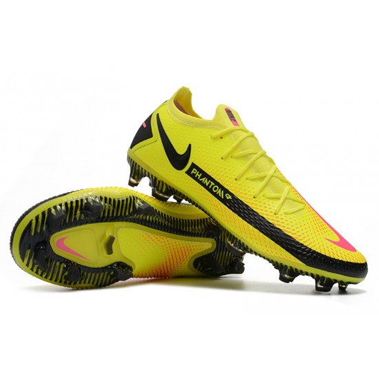 Nike Phantom GT Elite FG Black Yellow Peach Soccer Cleats