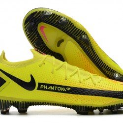 Nike Phantom GT Elite FG Black Yellow Peach Soccer Cleats