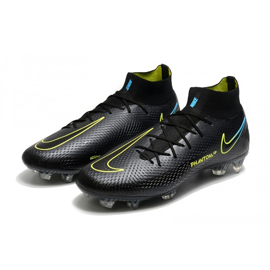 Nike Phantom GT Elite FG High Mens Black Green Blue Soccer Cleats