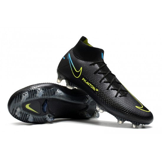 Nike Phantom GT Elite FG High Mens Black Green Blue Soccer Cleats