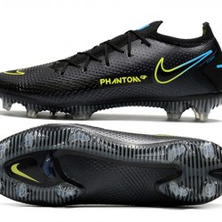 Nike Phantom GT Elite FG Low Mens Black Green Blue Soccer Cleats
