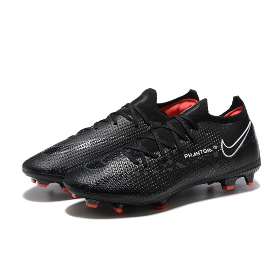 Nike Phantom GT Elite FG Low-top Black Red Men Soccer Cleats 