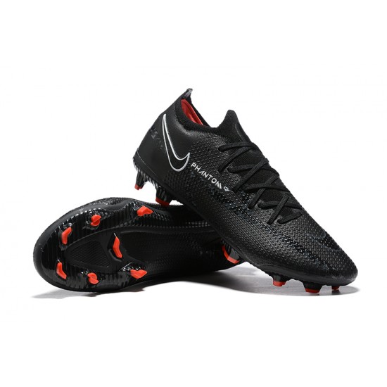 Nike Phantom GT Elite FG Low-top Black Red Men Soccer Cleats 