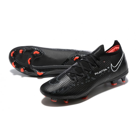 Nike Phantom GT Elite FG Low-top Black Red Men Soccer Cleats