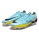 Nike Phantom GT Elite FG Low-top Blue Yellow Black Men Soccer Cleats 