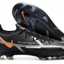 Nike Phantom GT Elite FG Low-top Gold Black Sliver Men Soccer Cleats 