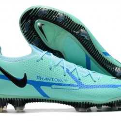 Nike Phantom GT Elite FG Low-top Turqoise Blue Black Men Soccer Cleats 