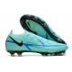 Nike Phantom GT Elite FG Low-top Turqoise Blue Black Men Soccer Cleats 