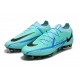 Nike Phantom GT Elite FG Low-top Turqoise Blue Black Men Soccer Cleats 