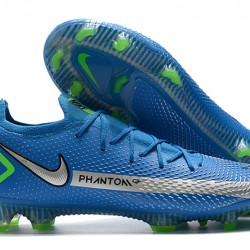 Nike Phantom GT Elite FG Silver Navy Blue Green Soccer Cleats