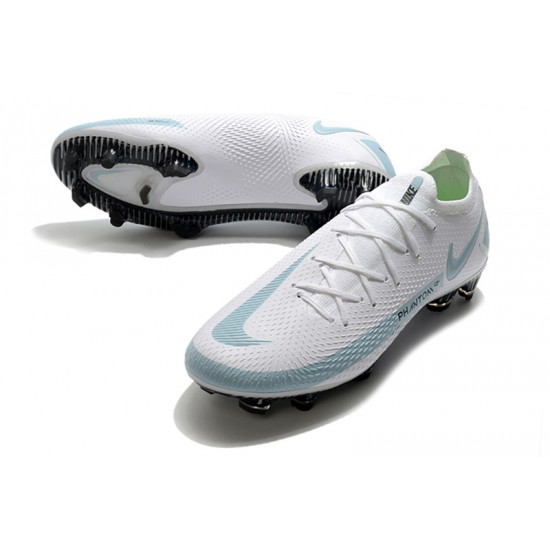 Nike Phantom GT Elite FG White Blue Soccer Cleats