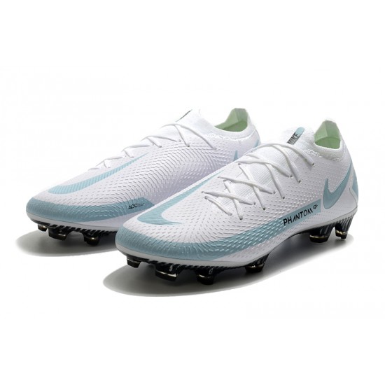 Nike Phantom GT Elite FG White Blue Soccer Cleats