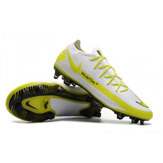 Nike Phantom GT Elite FG White Yellow Black Soccer Cleats