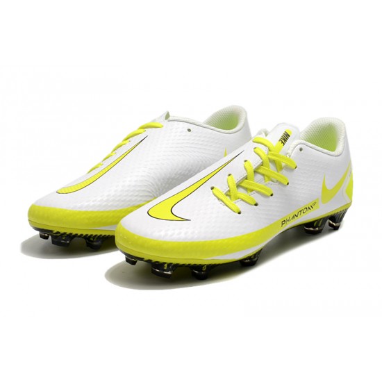 Nike Phantom GT FG White Yellow Soccer Cleats