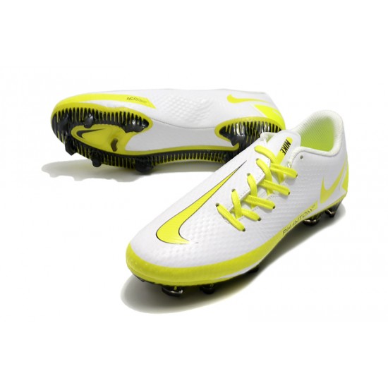 Nike Phantom GT FG White Yellow Soccer Cleats