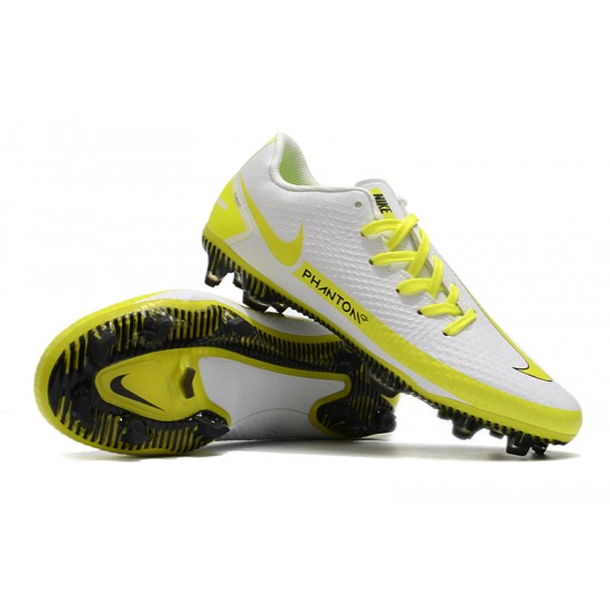 Nike Phantom GT FG White Yellow Soccer Cleats