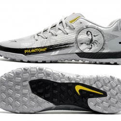 Nike Phantom GT TF Low Mens Silver Black Yellow Soccer Cleats