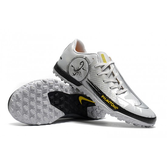 Nike Phantom GT TF Low Mens Silver Black Yellow Soccer Cleats