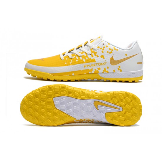 Nike Phantom GT TF Low Mens Yellow White Soccer Cleats