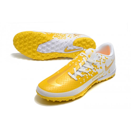 Nike Phantom GT TF Low Mens Yellow White Soccer Cleats