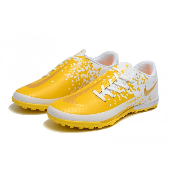 Nike Phantom GT TF Low Mens Yellow White Soccer Cleats