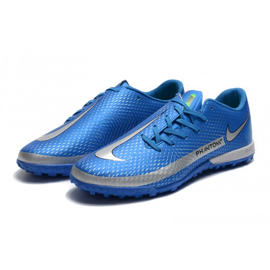Nike Phantom GT TF Navy Blue Silver Soccer Cleats