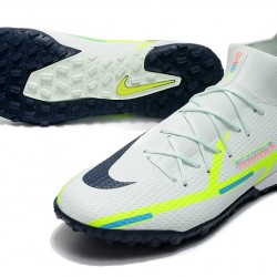 Nike Phantom GT2 Elite Dynamic Fit TF High-top White Green Black Men Soccer Cleats 
