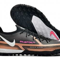 Nike Phantom GT2 Elite TF Low-top Black Brown White Men Soccer Cleats 