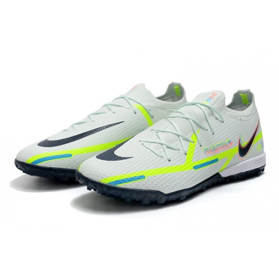 Nike Phantom GT2 Elite TF Low-top White Black Green Men Soccer Cleats