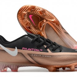 Nike Phantom GT2 FG Low-top Black Brown Soccer Cleats 