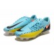 Nike Phantom GT2 FG Low-top Blue Yellow Black Men Soccer Cleats