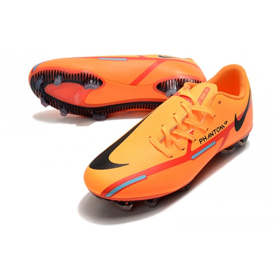 Nike Phantom GT2 FG Low-top Orange Red Black Men Soccer Cleats 