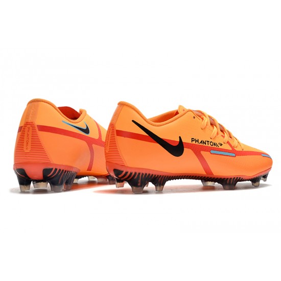 Nike Phantom GT2 FG Low-top Orange Red Black Men Soccer Cleats 