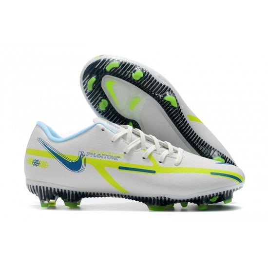 Nike Phantom GT2 FG Low-top White Green Blue Men Soccer Cleats