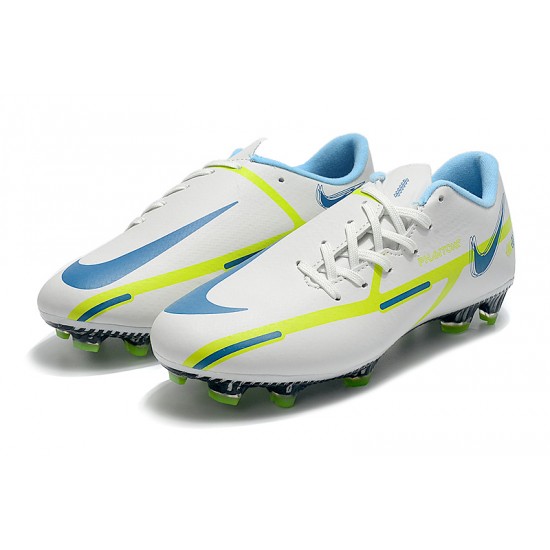 Nike Phantom GT2 FG Low-top White Green Blue Men Soccer Cleats 