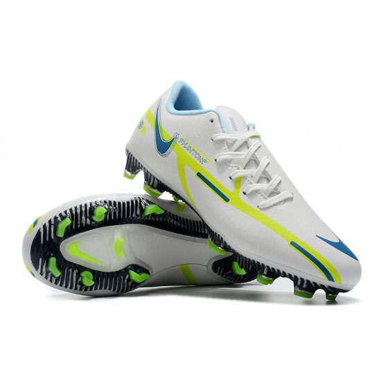 Nike Phantom GT2 FG Low-top White Green Blue Men Soccer Cleats