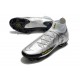 Nike Phantom Scorpion Elite Dynamic Fit FG Low Mens Silver Yellow Black Soccer Cleats