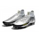 Nike Phantom Scorpion Elite Dynamic Fit FG Low Mens Silver Yellow Black Soccer Cleats