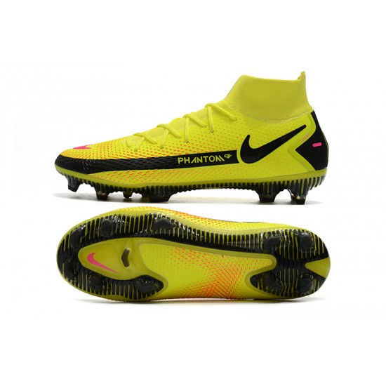 Nike Phantom GT Elite Dynamic Fit FG Black Yellow Peach Soccer Cleats