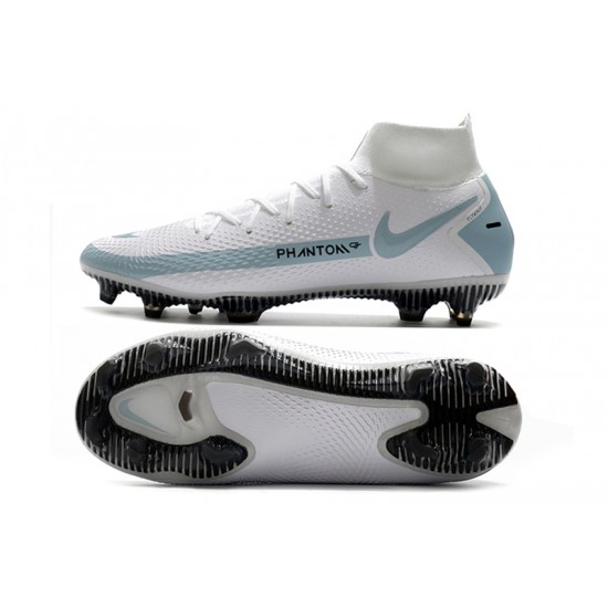 Nike Phantom GT Elite Dynamic Fit FG White Blue Black Soccer Cleats