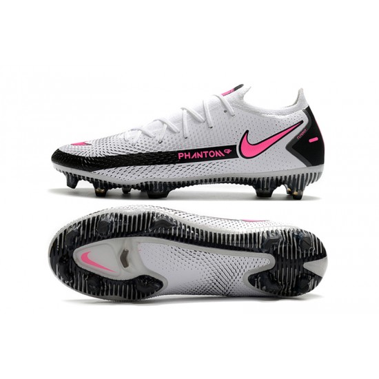 Nike Phantom GT Elite FG White Pink Black Soccer Cleats