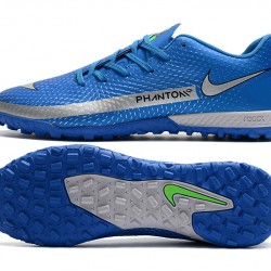 Nike Phantom GT TF Navy Blue Silver Soccer Cleats